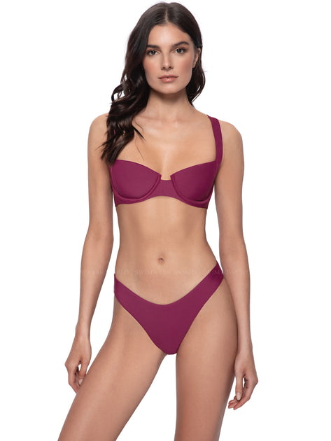PQ Swim: Perla Halter-Basic Ruched Bikini (ZEN-033H-ZEN-211) – Swimwear  World