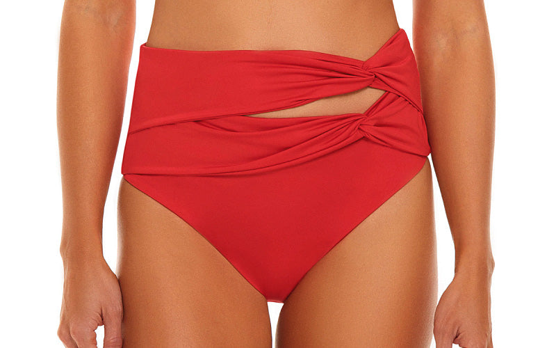 High-waisted bikini bottoms Sunflowers - Nessi Sportswear
