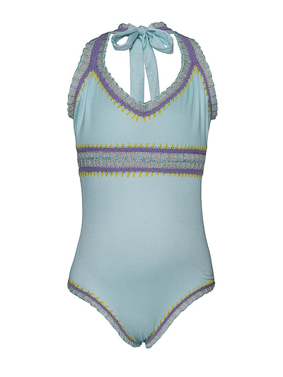 PQ Swim Kids: Rainbow Embroidered One-Piece (LBL-606P)